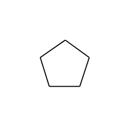 tetrahydrofuran - atoms as 3D circles